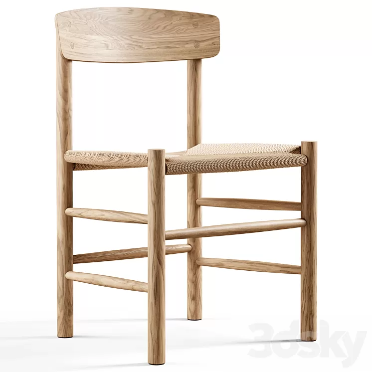 Fredericia – J39 Mogensen Chair 3D Model Free Download