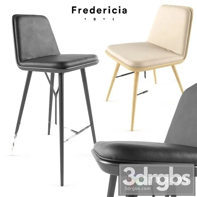 Fredericia Spine Barstool 3D Model Download Fredericia Spine Barstool 3D Model Download