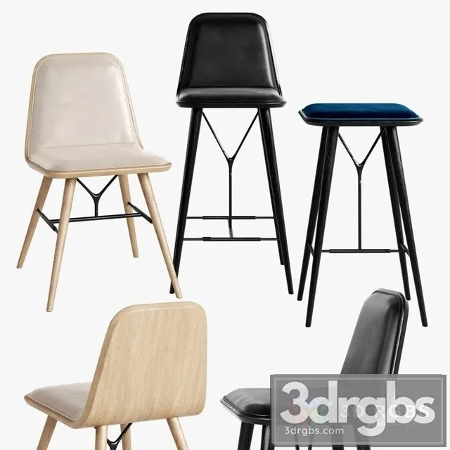 Fredericia Spine Stool Barstool Chair 3D Model Download Fredericia Spine Stool Barstool Chair 3D Model Download