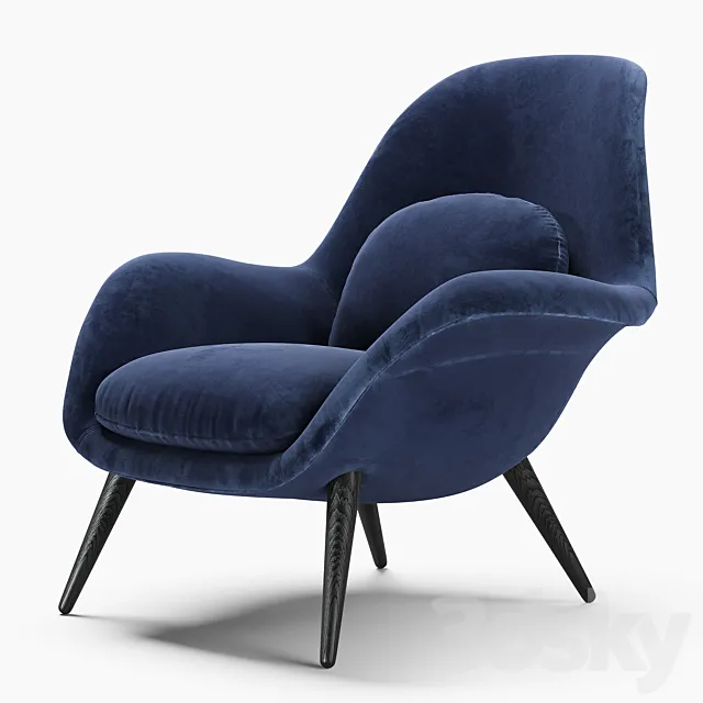 Fredericia swoon chair 3D Model