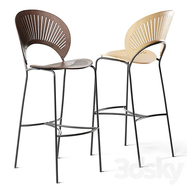 Fredericia Trinidad bar stool 3DModel