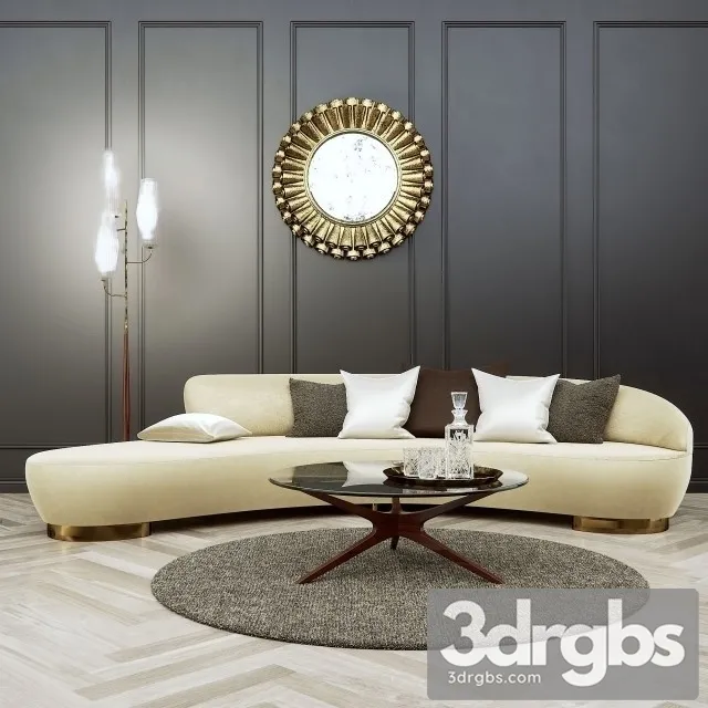 Free Form Curved Sofa 3D Model Download Free Form Curved Sofa 3D Model Download