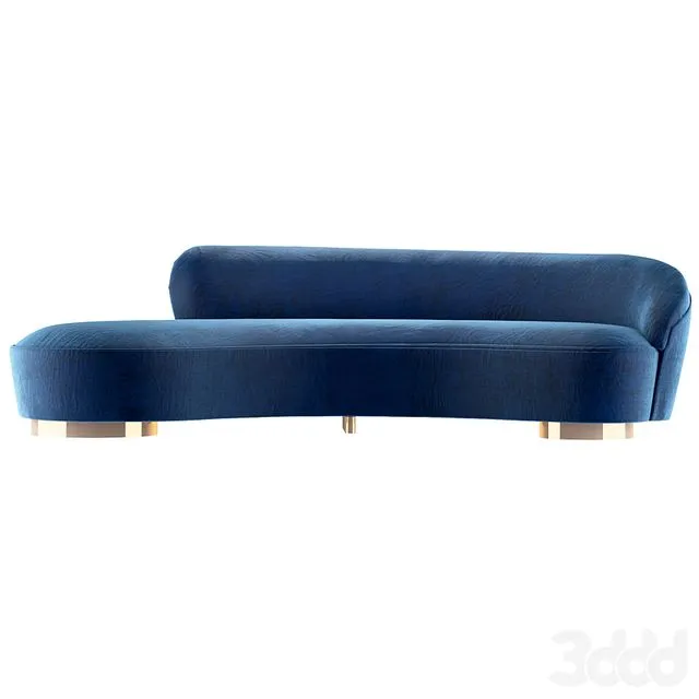 Freeform curved sofa 3D Model Freeform curved sofa 3D Model