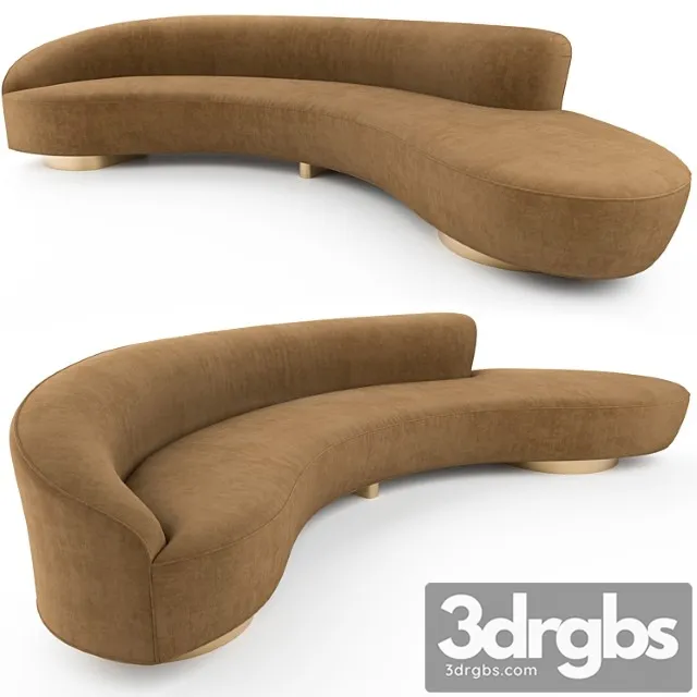 Freeform curved sofa with arm by vladimir kagan 2 3D Model Download Freeform curved sofa with arm by vladimir kagan 2 3D Model Download