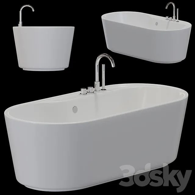 Freestanding bathtub BelBagno BB14-K 3D Model