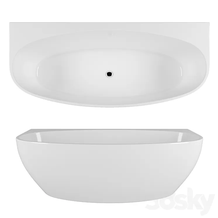 Freestanding bathtub BelBagno BB83-1700 3D Model