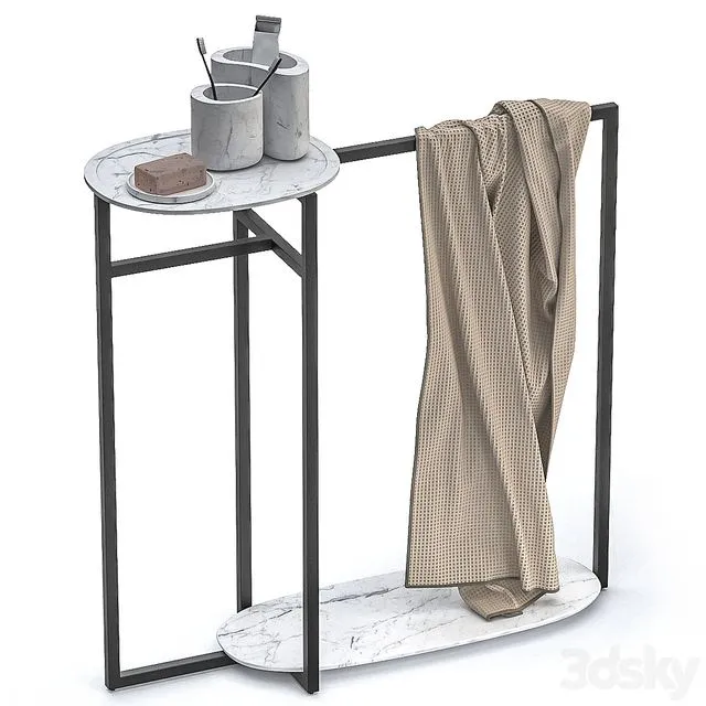 Freestanding towel rack 3D Model