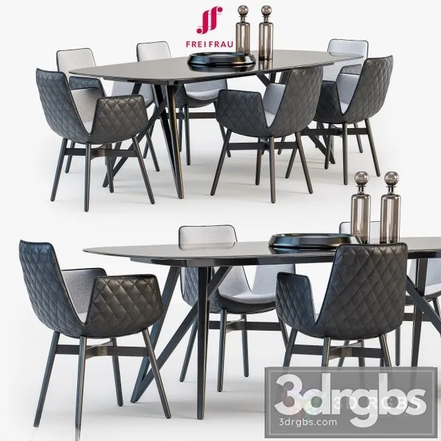 Freifrau Dining Set 02 3D Model Download Freifrau Dining Set 02 3D Model Download