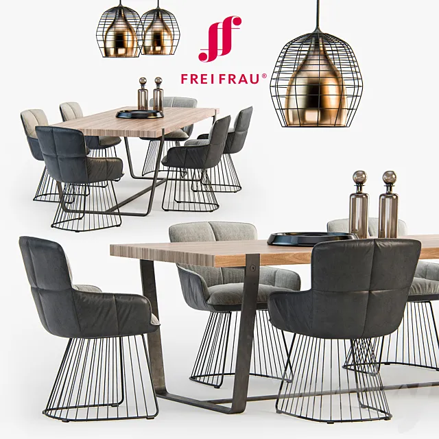 Freifrau Dining set_01 3DModel Freifrau Dining set_01 3DModel