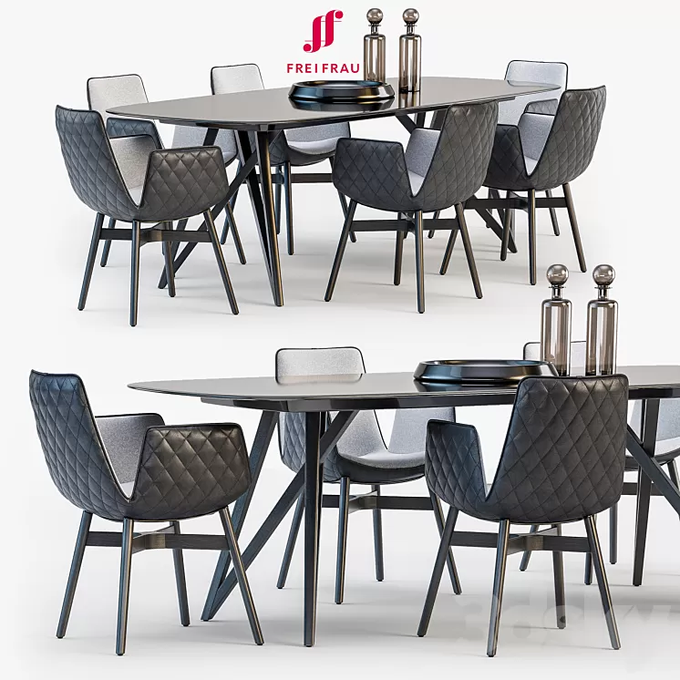 Freifrau Dining set_02 3D Model