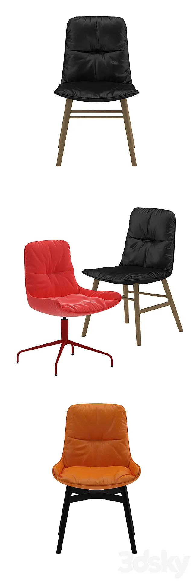 FreiFrau Leya + FreiFrau Leya armchair low & high 3DModel