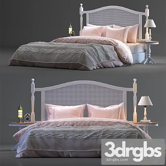 French Country Bed 3D Model Download