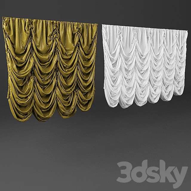 French curtain 3D Model