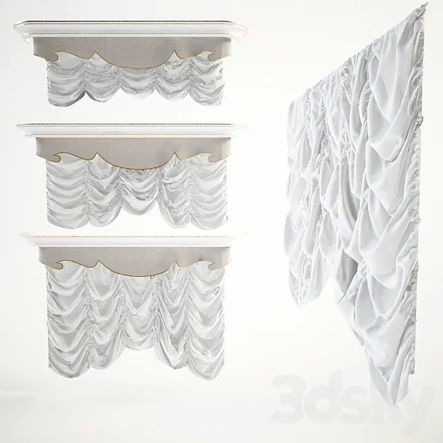 French curtain 3D Model