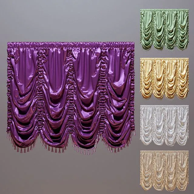 French curtains 3D Model