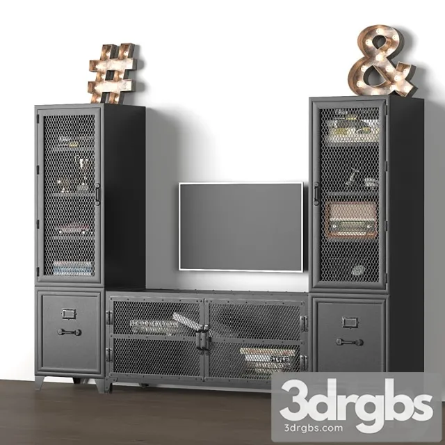 French railroad left cabinet top 3D Model Download