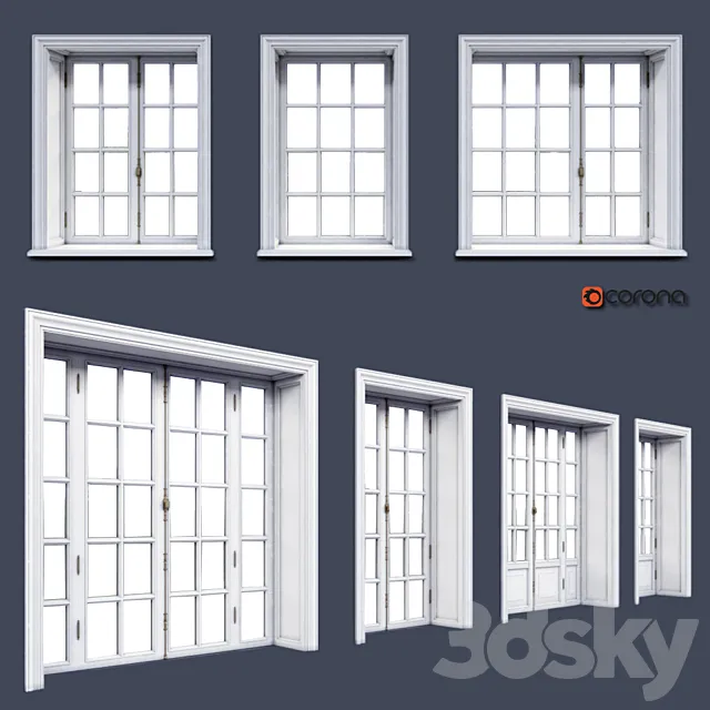 french windows 3DModel