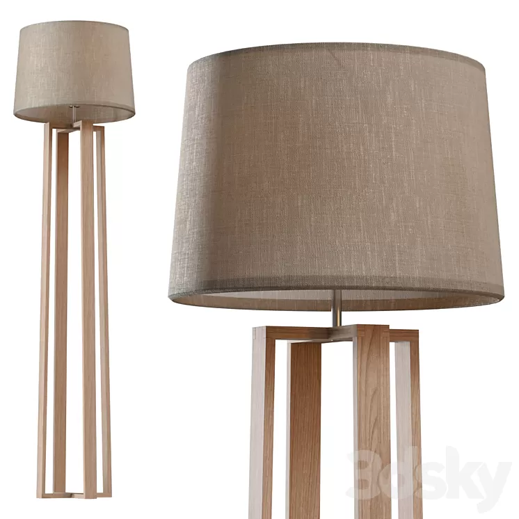 Freya Nubi FR5134-FL-01-BG floor lamp 3D Model Free Download Freya Nubi FR5134-FL-01-BG floor lamp 3D Model Free Download