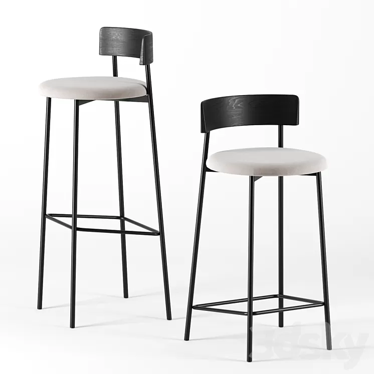 FRIDAY barstools by Fest 3D Model