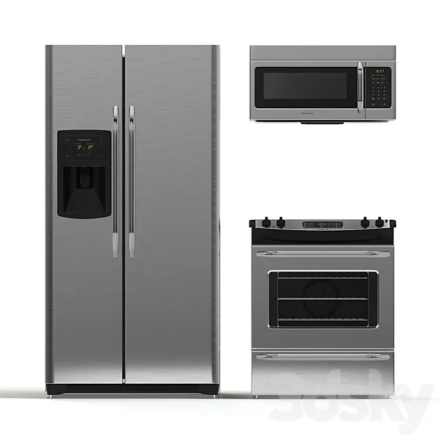 Frigidaire kitchen appliances 3D Model