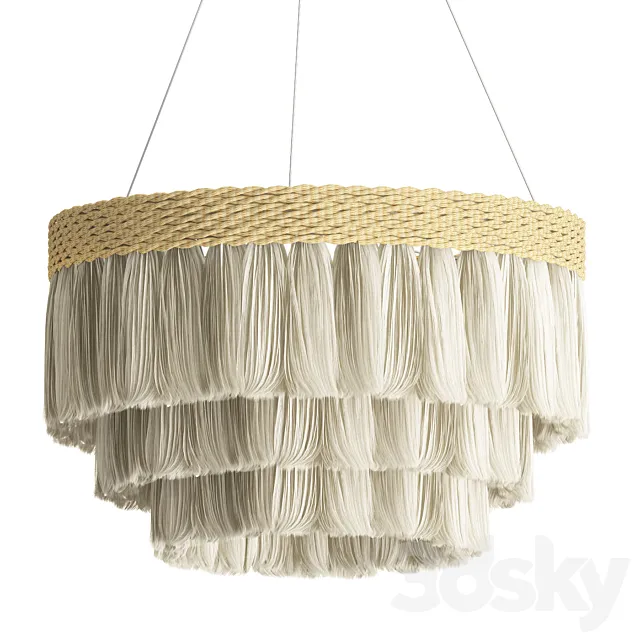 Fringe Pendant Lamp 3D Model Fringe Pendant Lamp 3D Model