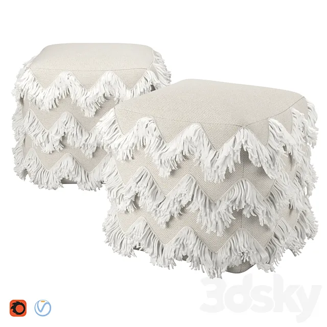Fringed Pouf 3DModel
