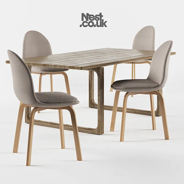 Fritz Hansen Sammen Chair and the table 3DModel Fritz Hansen Sammen Chair and the table 3DModel