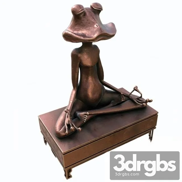 Frog Sculpture 3D Model Download