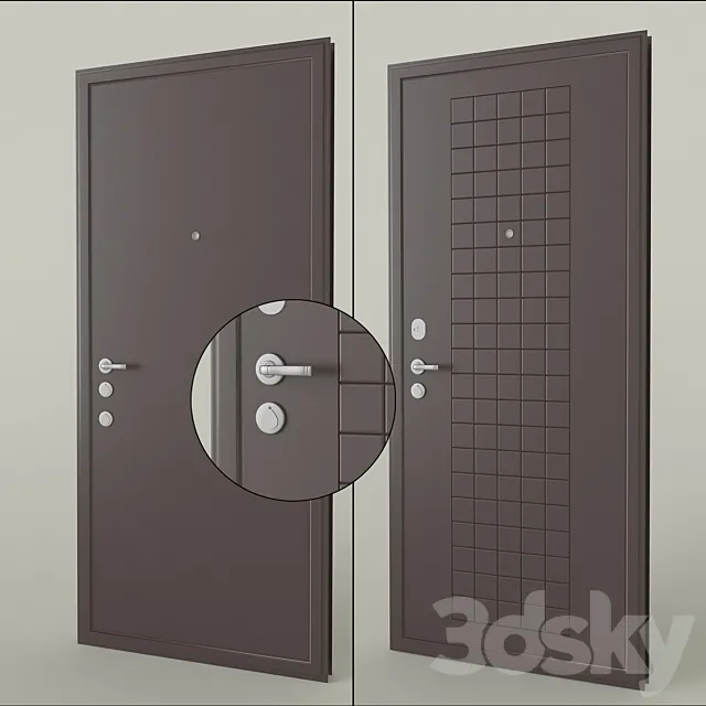 Front metal door “Toreks” Ultra model – 06 3D Model