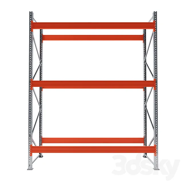 Front (pallet) rack 3D Model Front (pallet) rack 3D Model