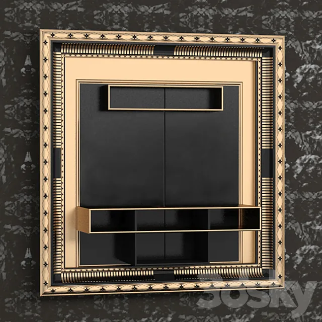 Front panel tv. VISMARA Frame Art Deco 3D Model Front panel tv. VISMARA Frame Art Deco 3D Model