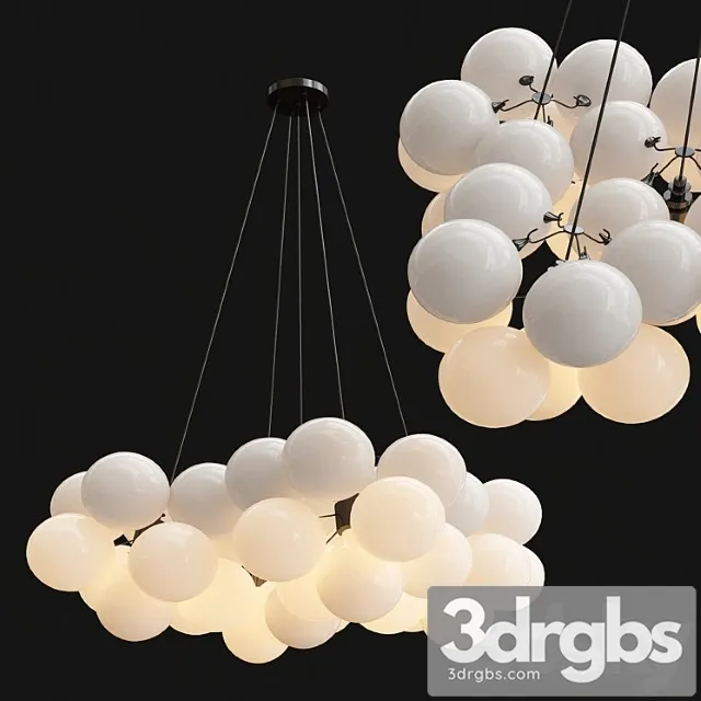 Frosted Bubble Chandelier 1 3D Model Download