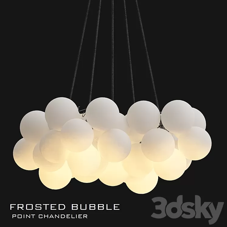 Frosted bubble chandelier 3D Model Frosted bubble chandelier 3D Model
