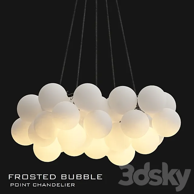 Frosted bubble chandelier 3DModel