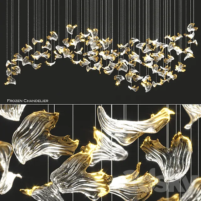 Frozen sans souci chandelier by barbora 3DModel