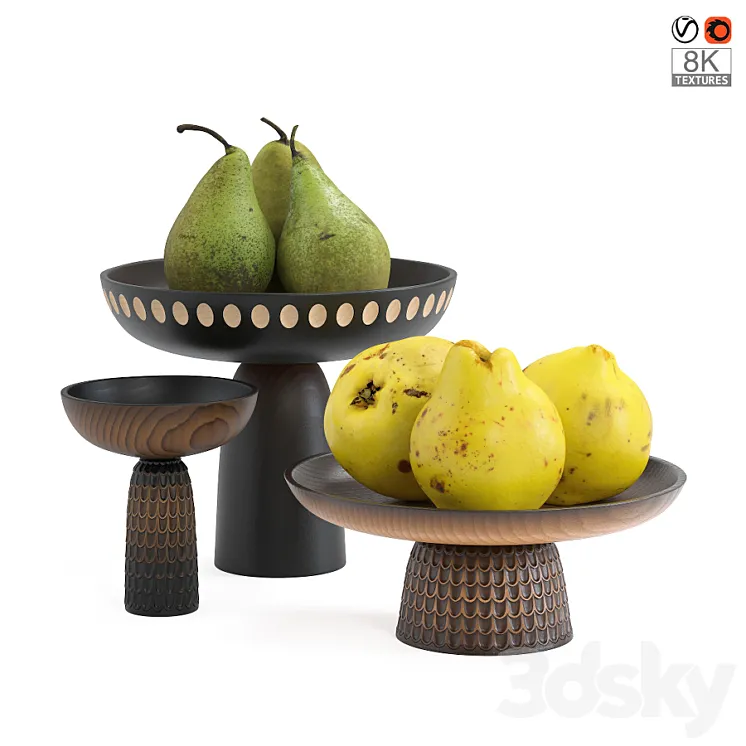 Fruit bowls 3D Model Free Download