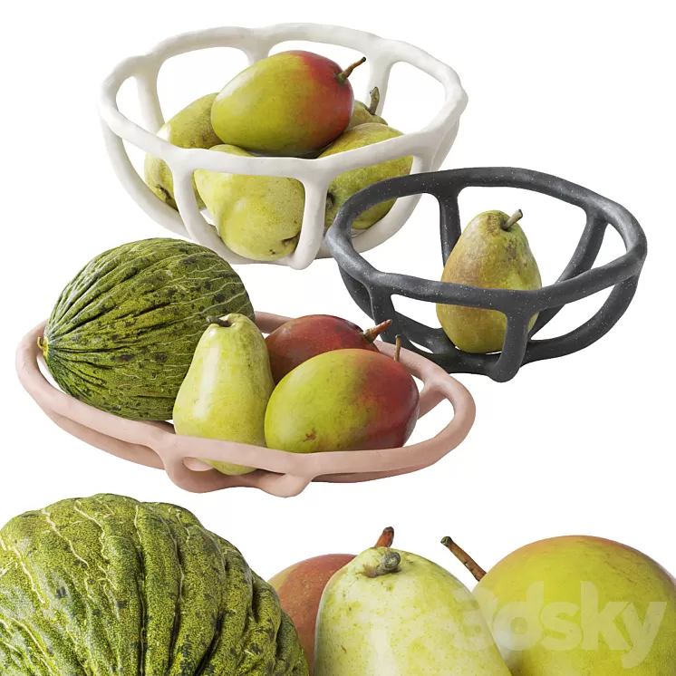 Fruit bowls 3D Model Free Download