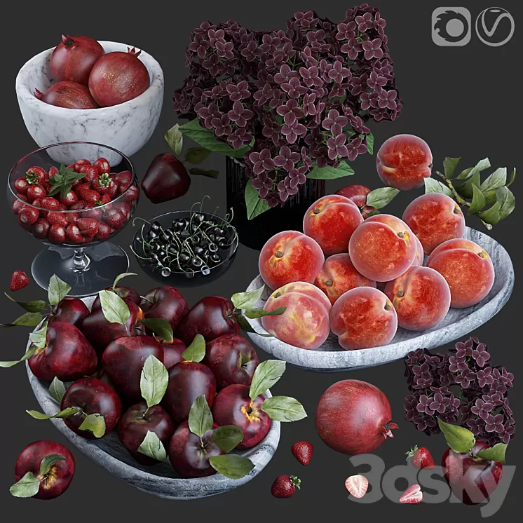 Fruits. Red 3D Model