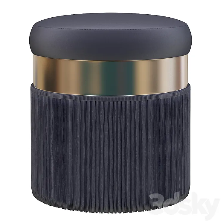 Fuente Upholstered pouf 3D Model Free Download