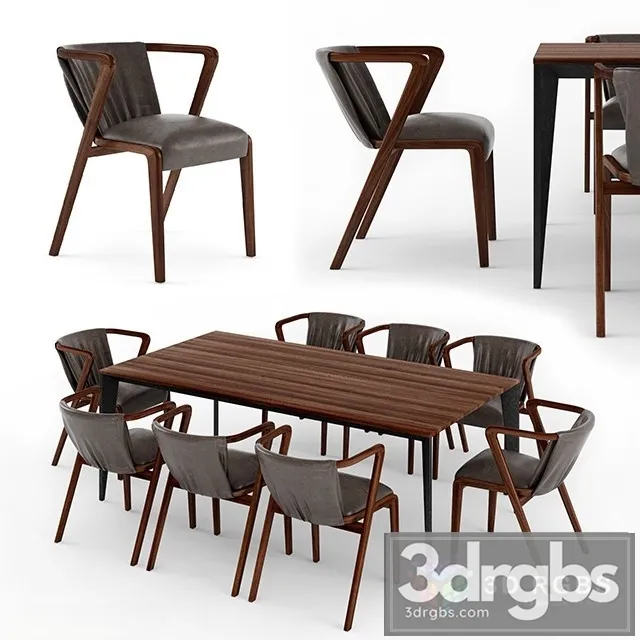 Fuga Dining Room Set 3D Model Download Fuga Dining Room Set 3D Model Download