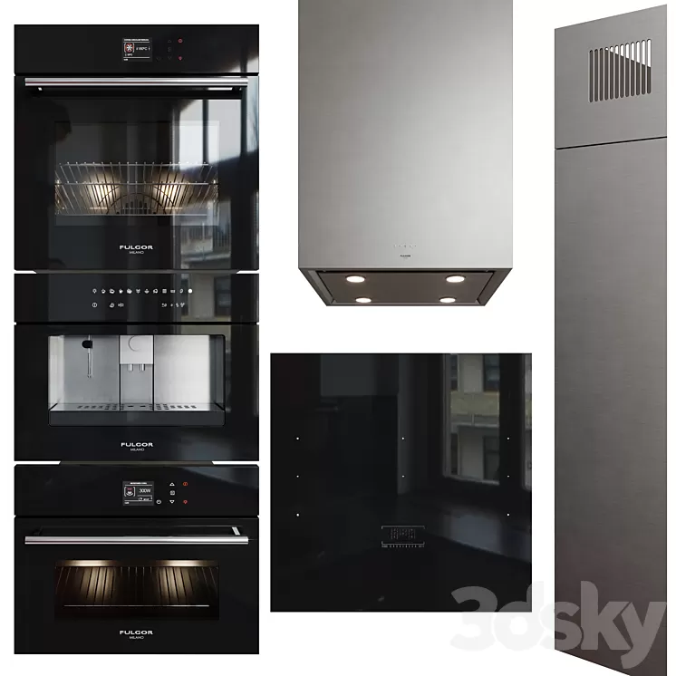 Fuglor milano kitcnen set 3D Model Fuglor milano kitcnen set 3D Model