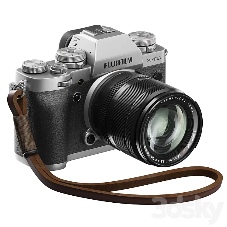 fuji x-t3 digital photo camera 3D Model