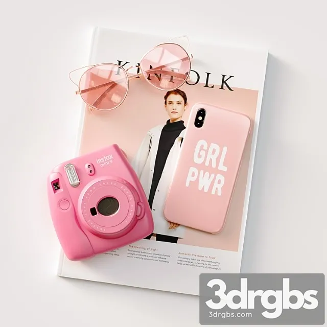 Fujifilm Instax Mini 9 Set 3D Model Download Fujifilm Instax Mini 9 Set 3D Model Download