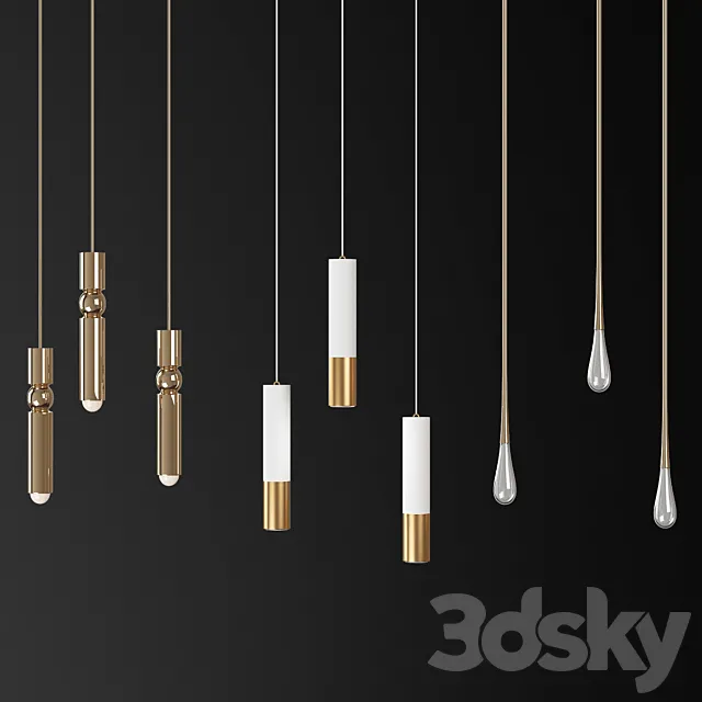 Fulcrum Light Gold – Lee Broom 3DModel Fulcrum Light Gold – Lee Broom 3DModel