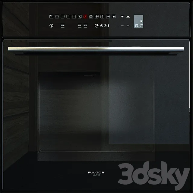 Fulgor Milano Oven LO 6213 TC BK 3D Model