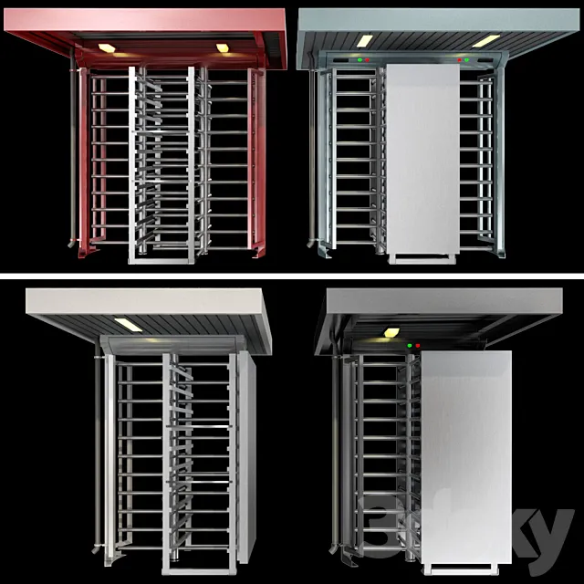 Full-Height Turnstiles (Part 3) 3D Model Full-Height Turnstiles (Part 3) 3D Model