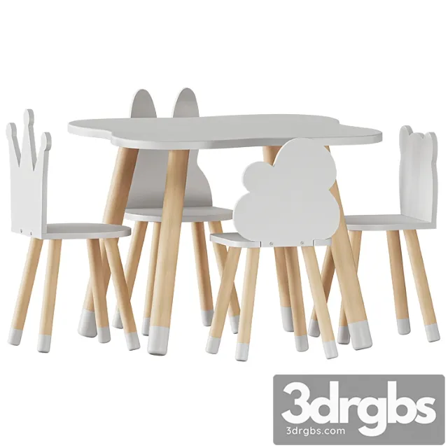 Fun wooden kids table and chairs set Fun wooden kids table and chairs set