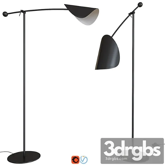 Funambule Adjustable Reading Floor Lamp 3D Model Download