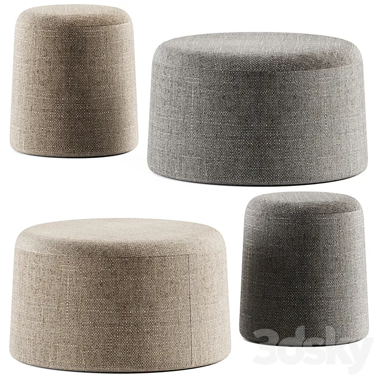 FUNGO Upholstered Pouf by Grado Design \/ Pouf 3D Model Free Download