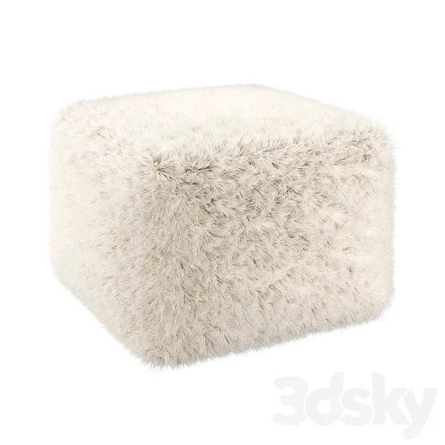 Fur pouf 3DModel Fur pouf 3DModel
